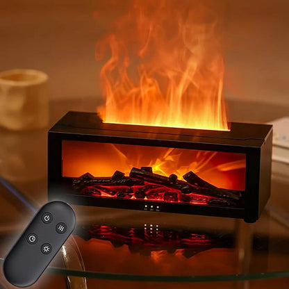 Flame Fireplace Aroma Diffuser – Ultrasonic Aroma & Flame Mist