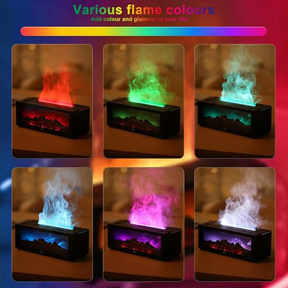 Flame Fireplace Aroma Diffuser – Ultrasonic Aroma & Flame Mist